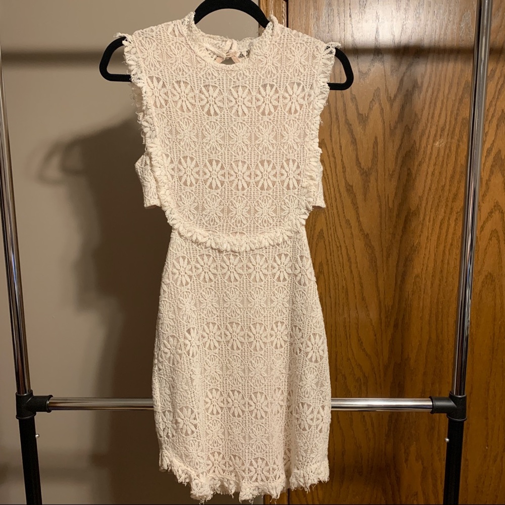 BP Cream Lace Mini Dress